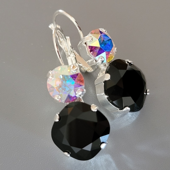 Austrian Crystal Earrings in Silver - Picture 9 of 9